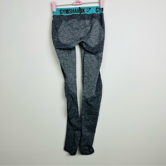 Gymshark Gray Leggings with Teal Waistband Size XS - Picture 7 of 8